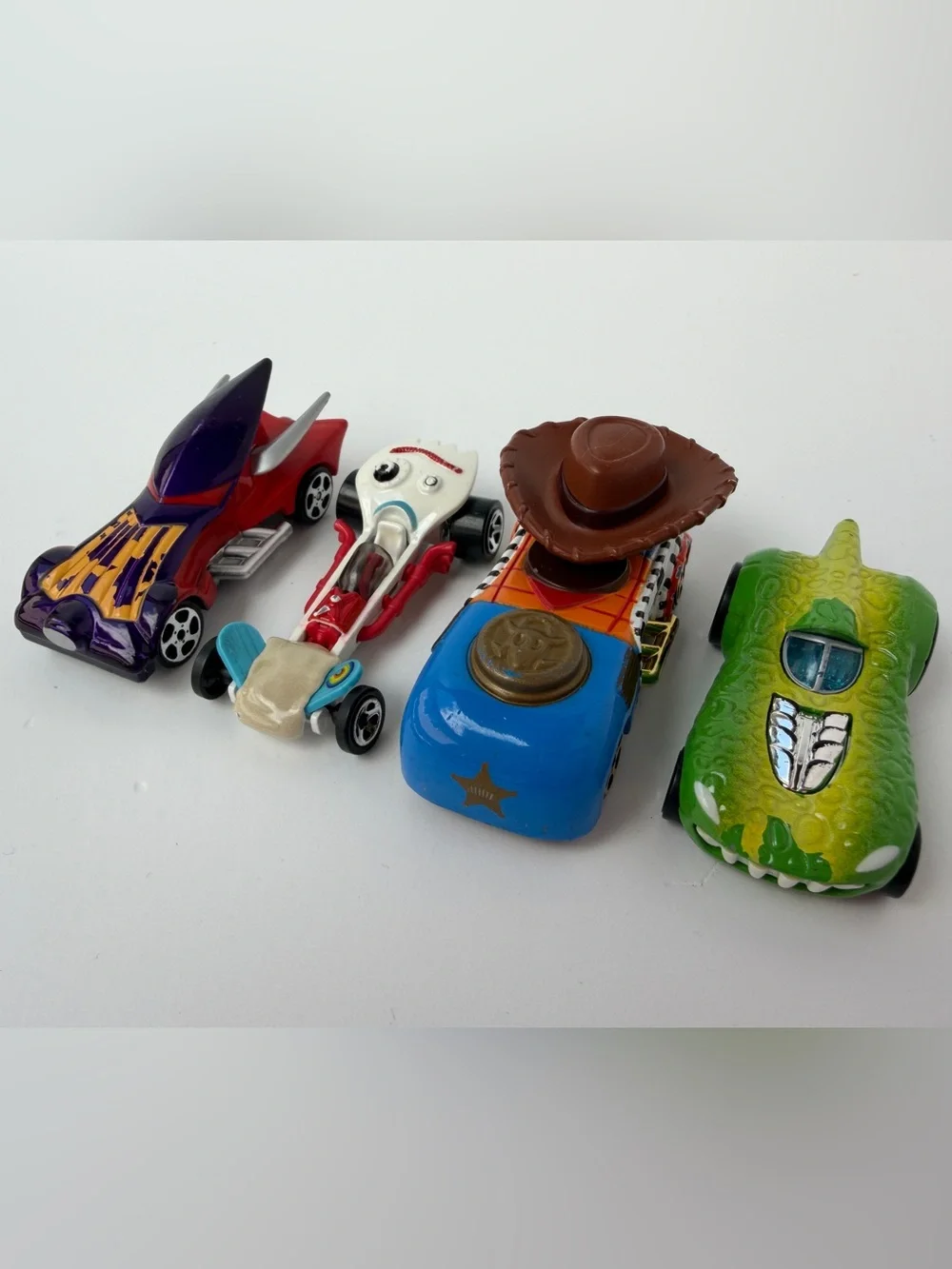Toy Story Diecast Hot Wheels‎ Loose Lot Of 4 - Woody Rex Forky Zurg